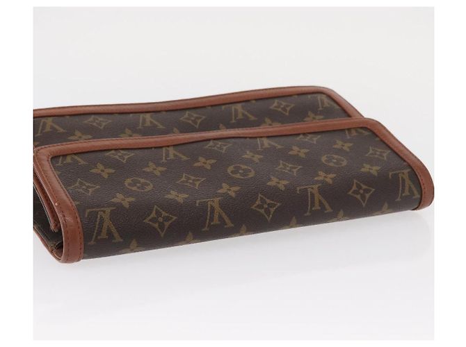 LOUIS VUITTON Pochette Damier Monogram GM Borsa Clutch M51810 LV Auth 155136 Monogramma - vista 5