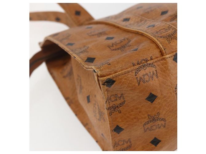 Borsa tote MCM Logogram Vicetos in pelle PVC marrone e oro Auth bs31442 D'oro - vista 13