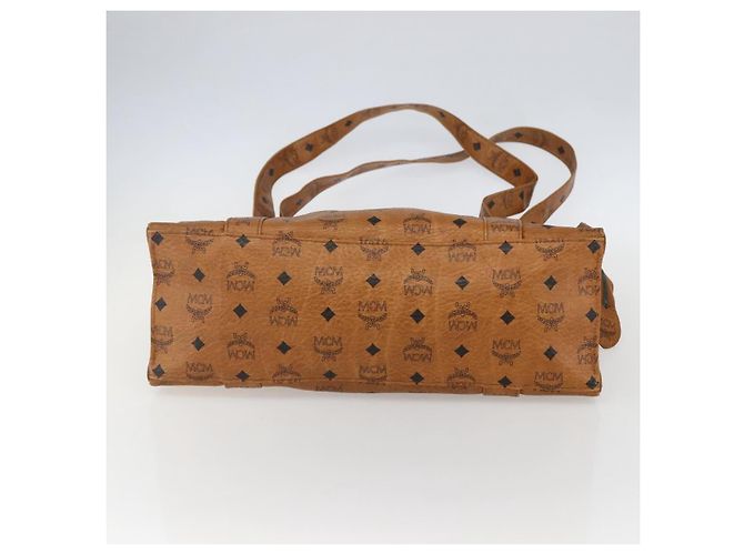 Borsa tote MCM Logogram Vicetos in pelle PVC marrone e oro Auth bs31442 D'oro - vista 9