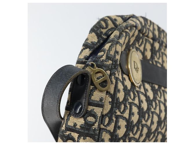 Borsa a Spalla in Tela Trotter Christian Dior Blu Auth 155075 Blu navy - vista 14
