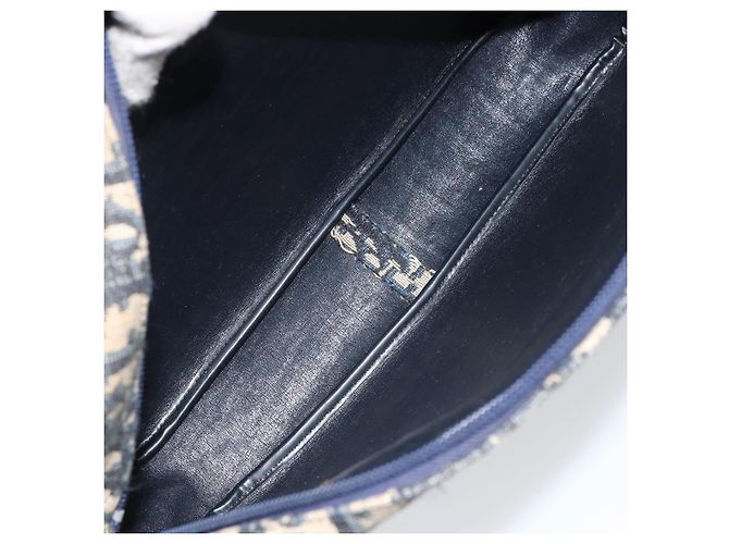 Borsa a Spalla in Tela Trotter Christian Dior Blu Auth 155075 Blu navy - vista 16