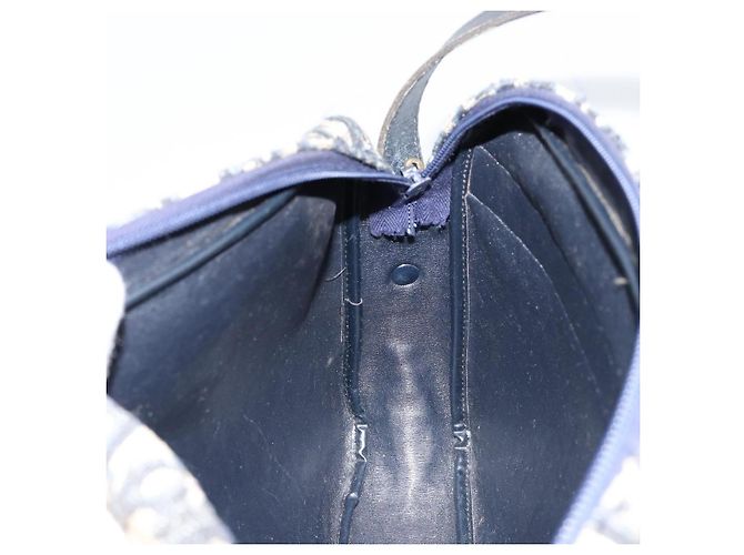 Borsa a Spalla in Tela Trotter Christian Dior Blu Auth 155075 Blu navy - vista 17