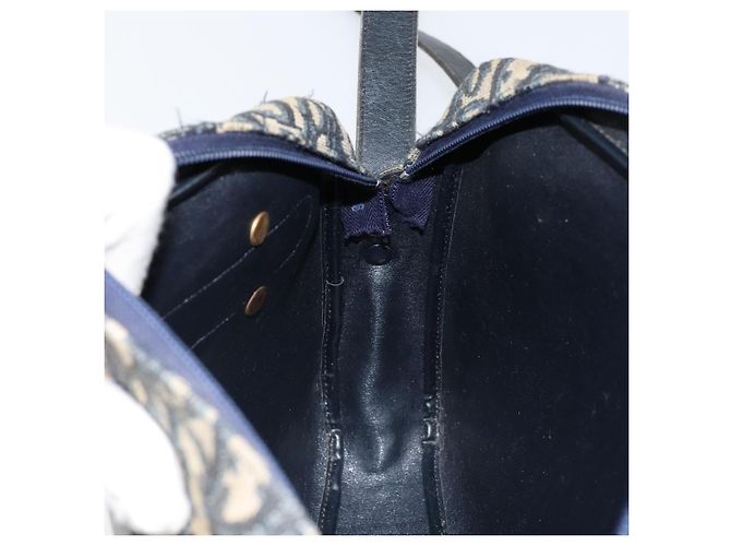 Borsa a Spalla in Tela Trotter Christian Dior Blu Auth 155075 Blu navy - vista 18