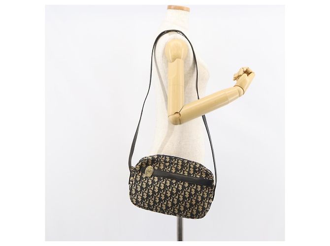 Borsa a Spalla in Tela Trotter Christian Dior Blu Auth 155075 Blu navy - vista 19