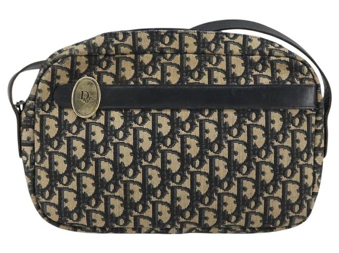 Borsa a Spalla in Tela Trotter Christian Dior Blu Auth 155075 Blu navy - vista 2