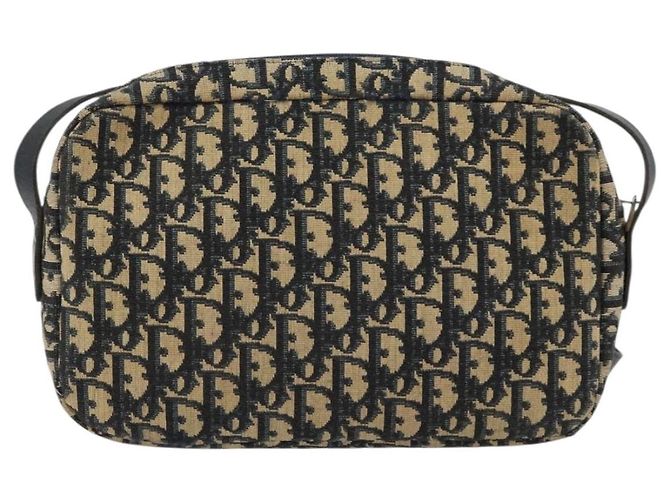 Borsa a Spalla in Tela Trotter Christian Dior Blu Auth 155075 Blu navy - vista 3