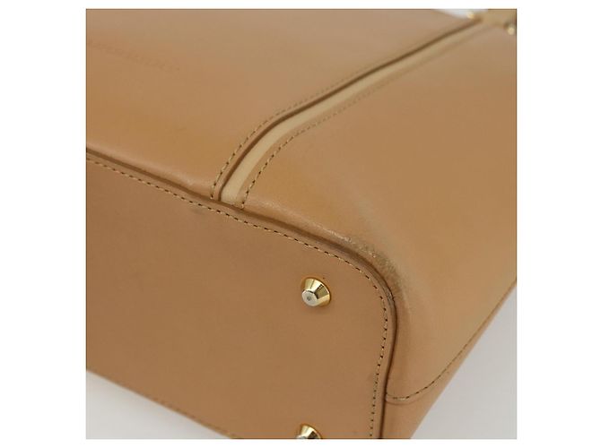 Burberry Borsa a mano in pelle beige dorato Auth ka544 D'oro - vista 10