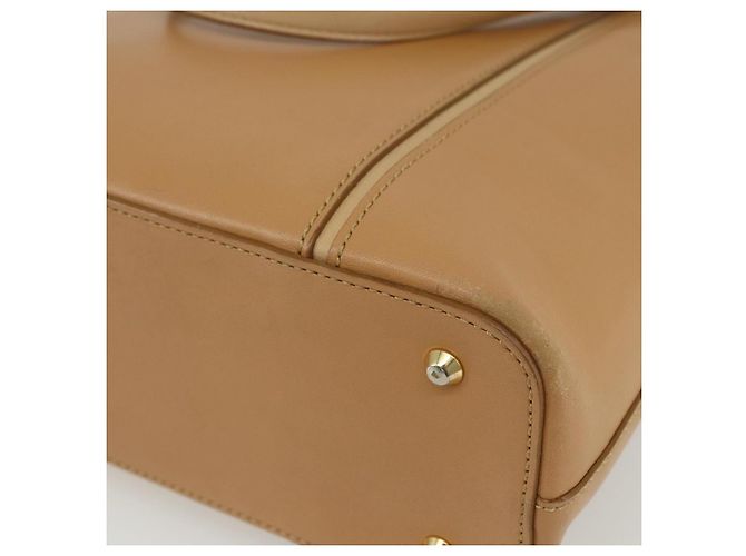 Burberry Borsa a mano in pelle beige dorato Auth ka544 D'oro - vista 12