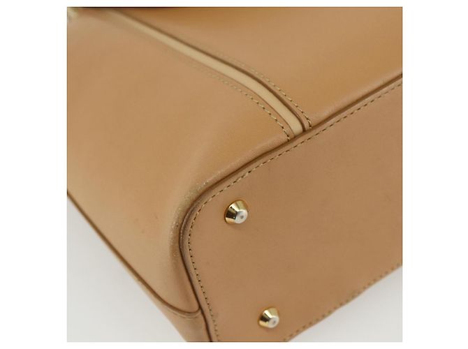 Burberry Borsa a mano in pelle beige dorato Auth ka544 D'oro - vista 13