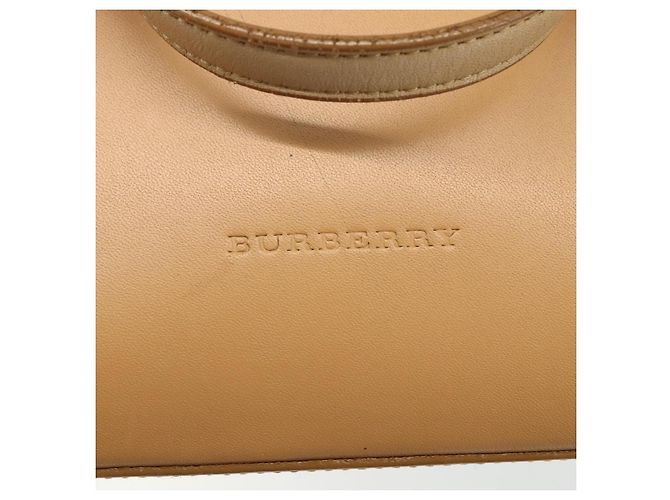 Burberry Borsa a mano in pelle beige dorato Auth ka544 D'oro - vista 14