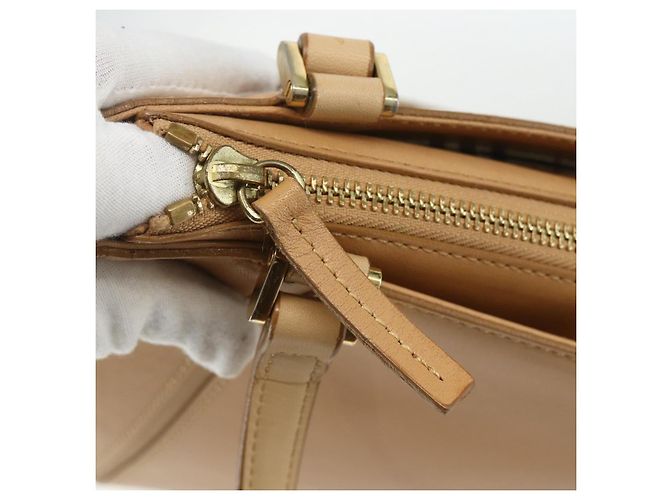Burberry Borsa a mano in pelle beige dorato Auth ka544 D'oro - vista 15