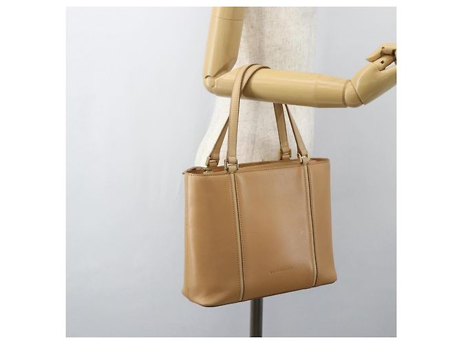 Burberry Borsa a mano in pelle beige dorato Auth ka544 D'oro - vista 25