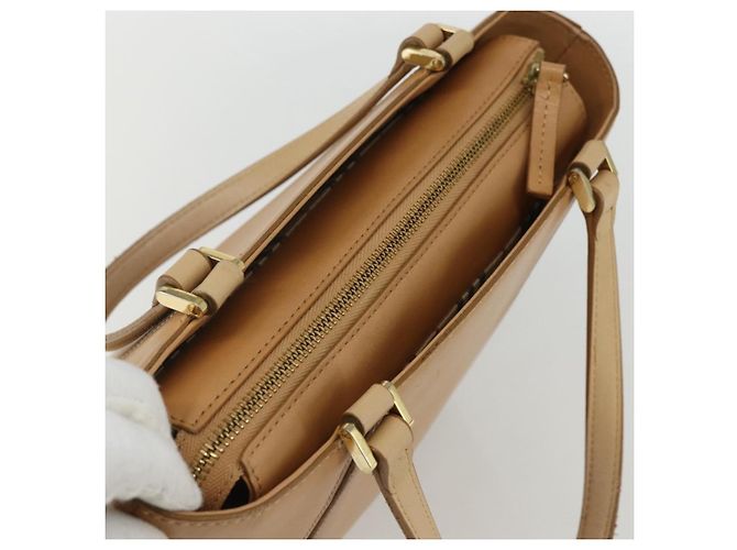 Burberry Borsa a mano in pelle beige dorato Auth ka544 D'oro - vista 6