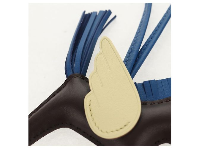 Hermès HERMES Rodeo PM Charm Pelle Marrone Blu Auth BA8095M - vista 11