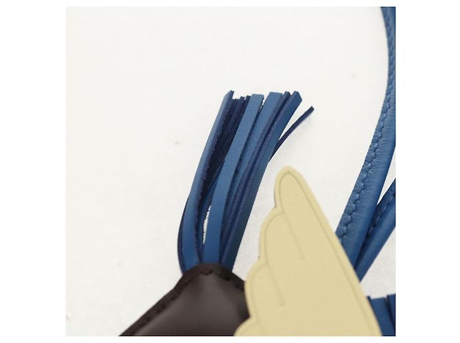 Hermès HERMES Rodeo PM Charm Pelle Marrone Blu Auth BA8095M - vista 12