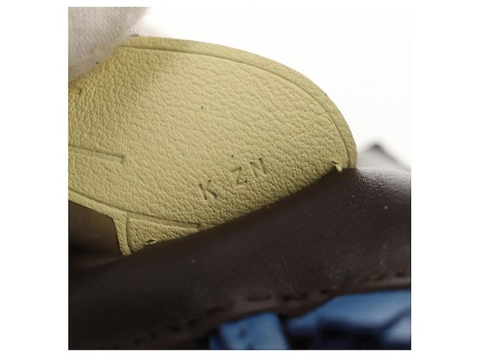 Hermès HERMES Rodeo PM Charm Pelle Marrone Blu Auth BA8095M - vista 15