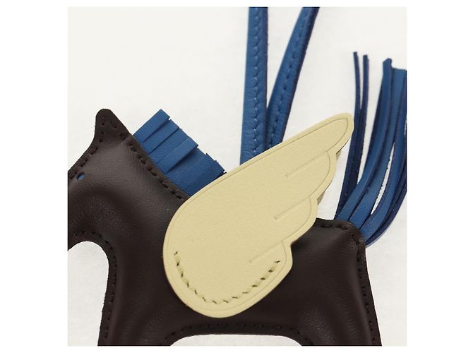 Hermès HERMES Rodeo PM Charm Pelle Marrone Blu Auth BA8095M - vista 5
