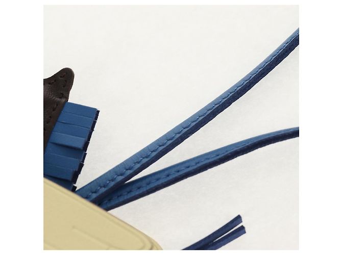 Hermès HERMES Rodeo PM Charm Pelle Marrone Blu Auth BA8095M - vista 7