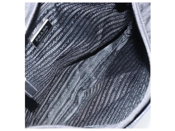 Borsa a Spalla PRADA Nylon Nero Argento Autentica 153217 - vista 17