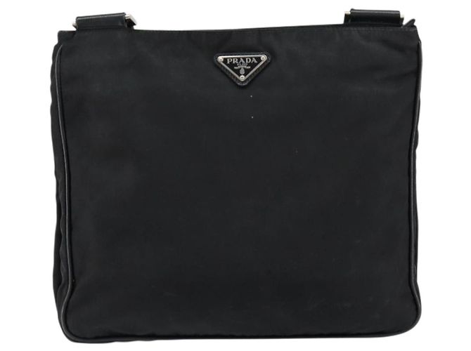 Borsa a Spalla PRADA Nylon Nero Argento Autentica 153217 - vista 2
