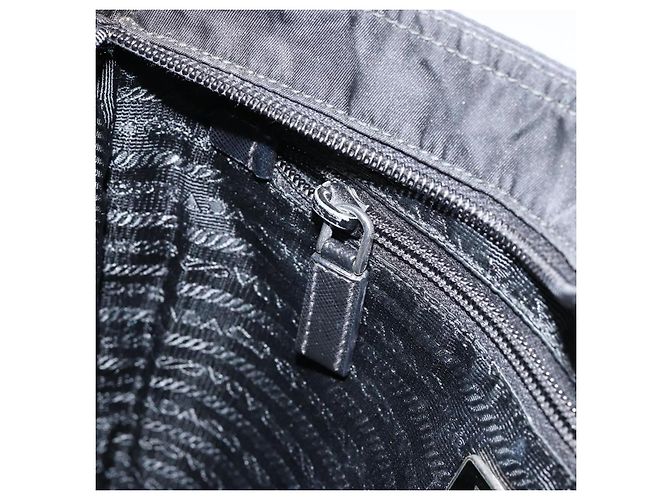 Borsa a Spalla PRADA Nylon Nero Argento Autentica 153217 - vista 20