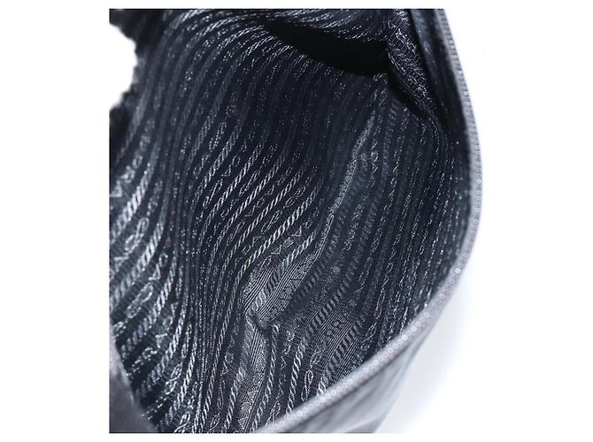 Borsa a Spalla PRADA Nylon Nero Argento Autentica 153217 - vista 23