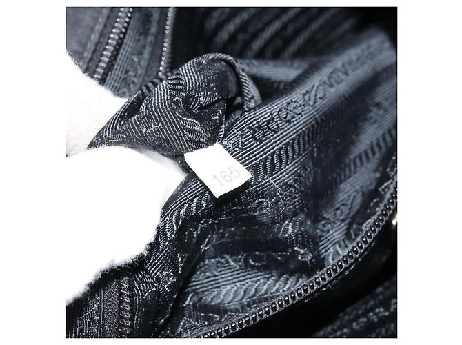 Borsa a Spalla PRADA Nylon Nero Argento Autentica 153217 - vista 24