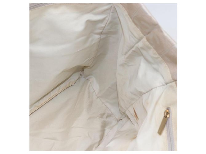 CHANEL Nuova Borsa Tote da Viaggio Nylon Beige Oro CC Auth mr1575 D'oro - vista 18