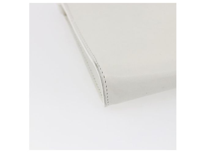 Céline Pochette a spalla CELINE Flower in pelle bianca e argento Auth 154908 Bianco - vista 13