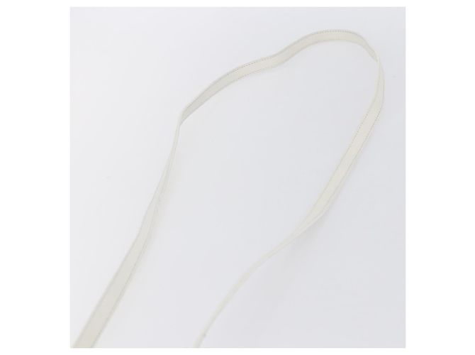 Céline Pochette a spalla CELINE Flower in pelle bianca e argento Auth 154908 Bianco - vista 8