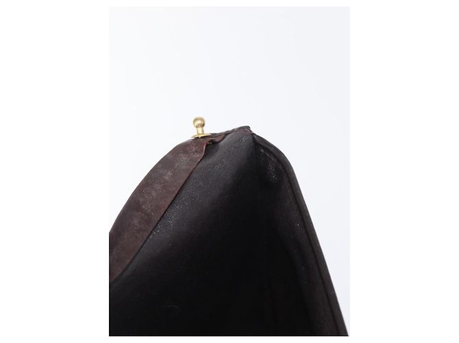 Borsa a Spalla in Tela Trotter Christian Dior Marrone Auth 155074 - vista 17
