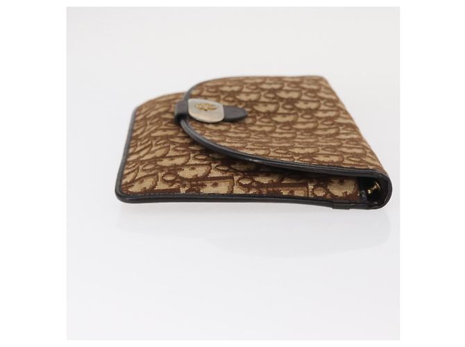 Borsa a Spalla in Tela Trotter Christian Dior Marrone Auth 155074 - vista 4