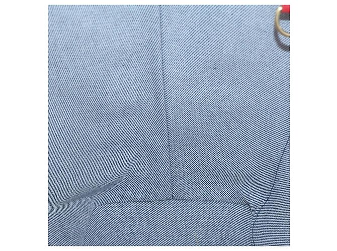 LOUIS VUITTON Borsa Tote Neverfull MM in Denim Monogram Blu M44981 LV Auth 22325SM - vista 19