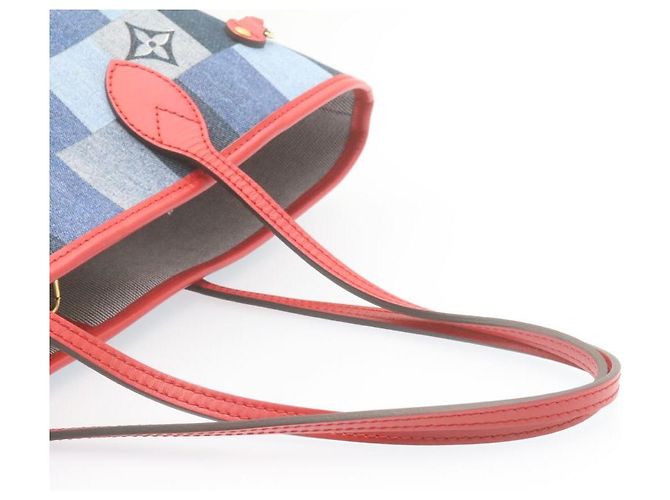 LOUIS VUITTON Borsa Tote Neverfull MM in Denim Monogram Blu M44981 LV Auth 22325SM - vista 7