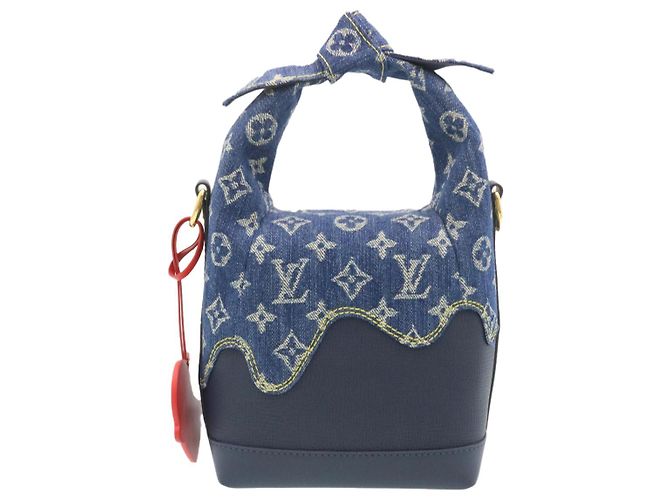 LOUIS VUITTON Monogram Denim goccia Borsa a spalla crociera giapponese M45970 Auth 28766SM Blu - vista 2