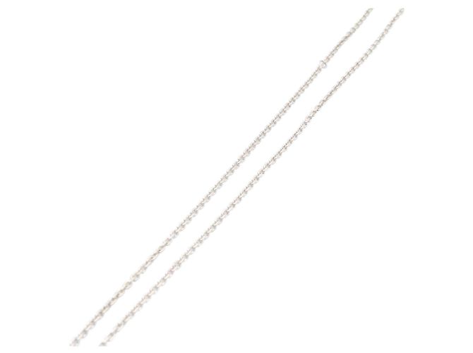 LOUIS VUITTON Pendente LV XL Collana Oro Bianco Diamante Q93821 Auth 27695SM - vista 10