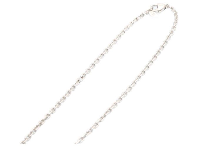LOUIS VUITTON Pendente LV XL Collana Oro Bianco Diamante Q93821 Auth 27695SM - vista 11