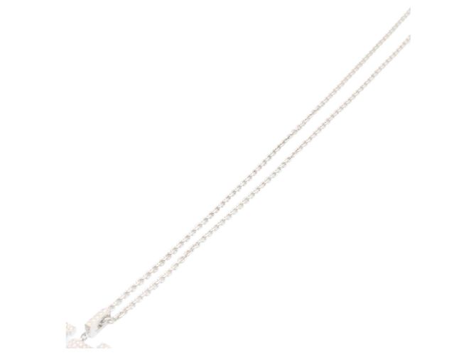 LOUIS VUITTON Pendente LV XL Collana Oro Bianco Diamante Q93821 Auth 27695SM - vista 9