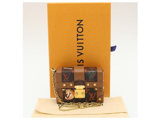 LOUIS VUITTON Monogram Catgram Essential Trunk Pouch M63892 LV Auth 29169SM Monogramma - vista 12
