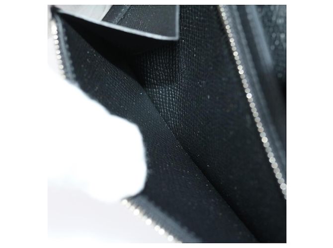 Hermès HERMES Langer Geldbeutel Bean soufflé Silbermetall Schwarz Auth 30947SM - Ansicht 10