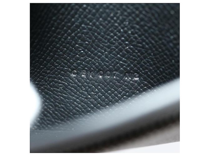 Hermès HERMES Langer Geldbeutel Bean soufflé Silbermetall Schwarz Auth 30947SM - Ansicht 11