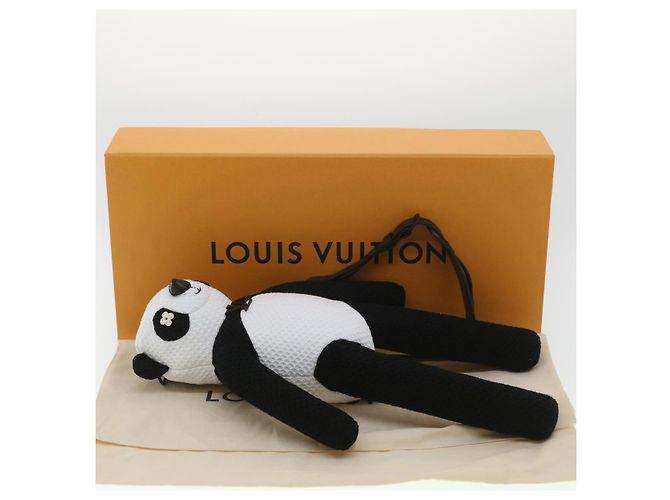 LOUIS VUITTON Borsa a Spalla LV Friend Panda Bear in Cotone Nero Bianco M57414 37880SM - vista 12