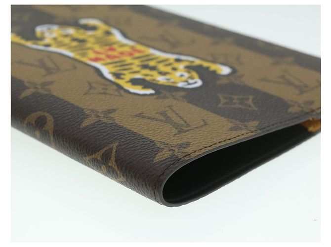 COUVERTURE DE CARNET STRIPE NIGO QUVERTURE LOUIS VUITTON BRUN NOIR GI0720 Auth 38082SM Marron - vue 14