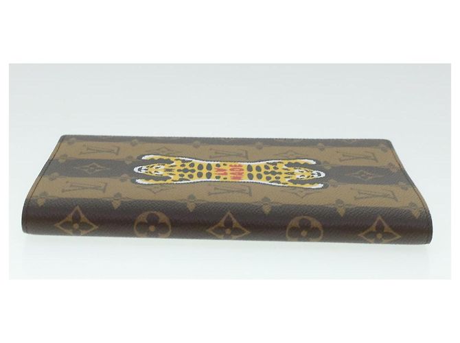COUVERTURE DE CARNET STRIPE NIGO QUVERTURE LOUIS VUITTON BRUN NOIR GI0720 Auth 38082SM Marron - vue 3