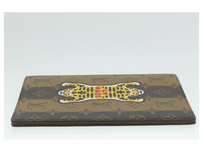 COUVERTURE DE CARNET STRIPE NIGO QUVERTURE LOUIS VUITTON BRUN NOIR GI0720 Auth 38082SM Marron - vue 5