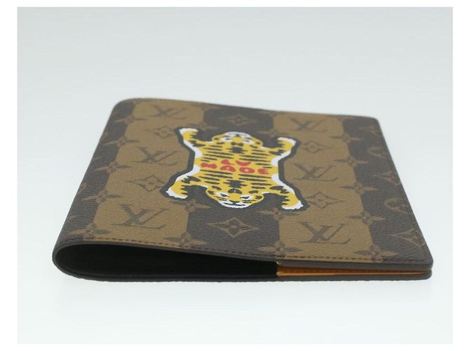 COUVERTURE DE CARNET STRIPE NIGO QUVERTURE LOUIS VUITTON BRUN NOIR GI0720 Auth 38082SM Marron - vue 6