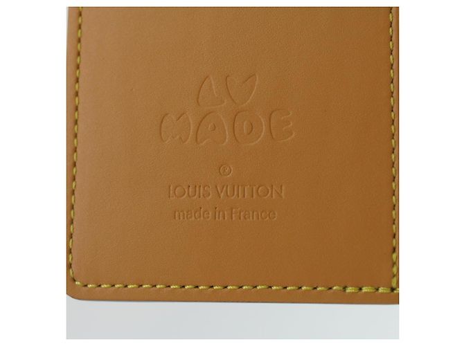 COUVERTURE DE CARNET STRIPE NIGO QUVERTURE LOUIS VUITTON BRUN NOIR GI0720 Auth 38082SM Marron - vue 8