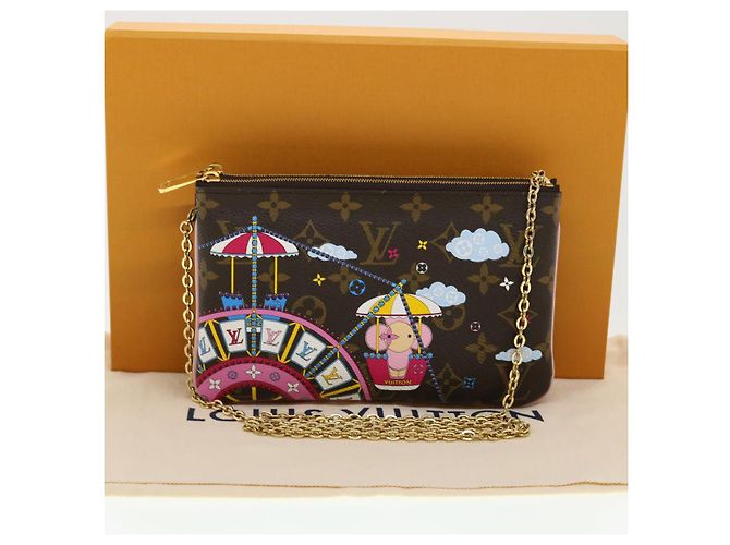 LOUIS VUITTON Pochette Double Zip Vivienne Chain M69744 LV 41162SM Monogramma - vista 12