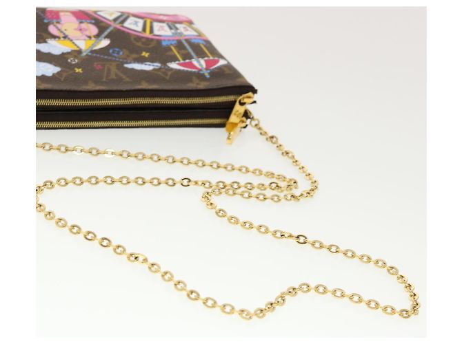 LOUIS VUITTON Pochette Double Zip Vivienne Chain M69744 LV 41162SM Monogramma - vista 7