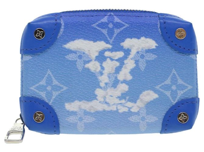 LOUIS VUITTON Pochette Soft Trunk Monogram Clouds Blu M45440 Auth 43556SM Bianco - vista 13